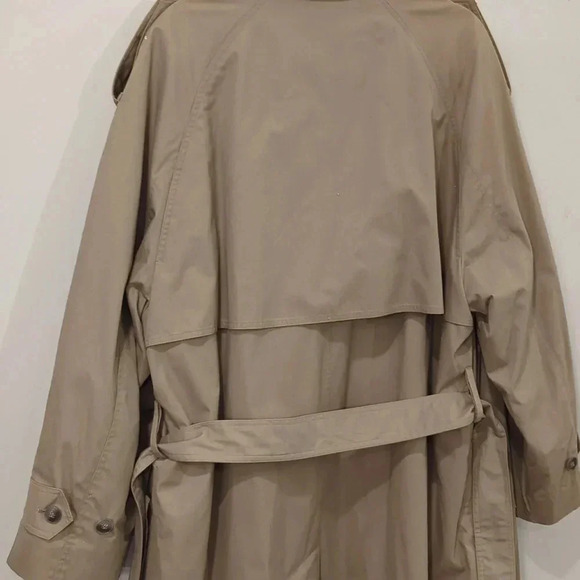 Towne London Fog Trench Coat Tan Long size 44R Removable Wool Liner - Picture 9 of 11